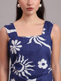 Indigo Celestial Midi Dress