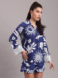 Indigo Celestial Embroidered Co-ord