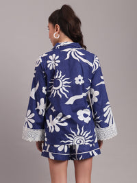 Indigo Celestial Embroidered Co-ord