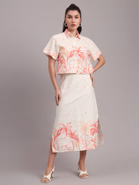 Coral Jungle Skirt Co-ord Set