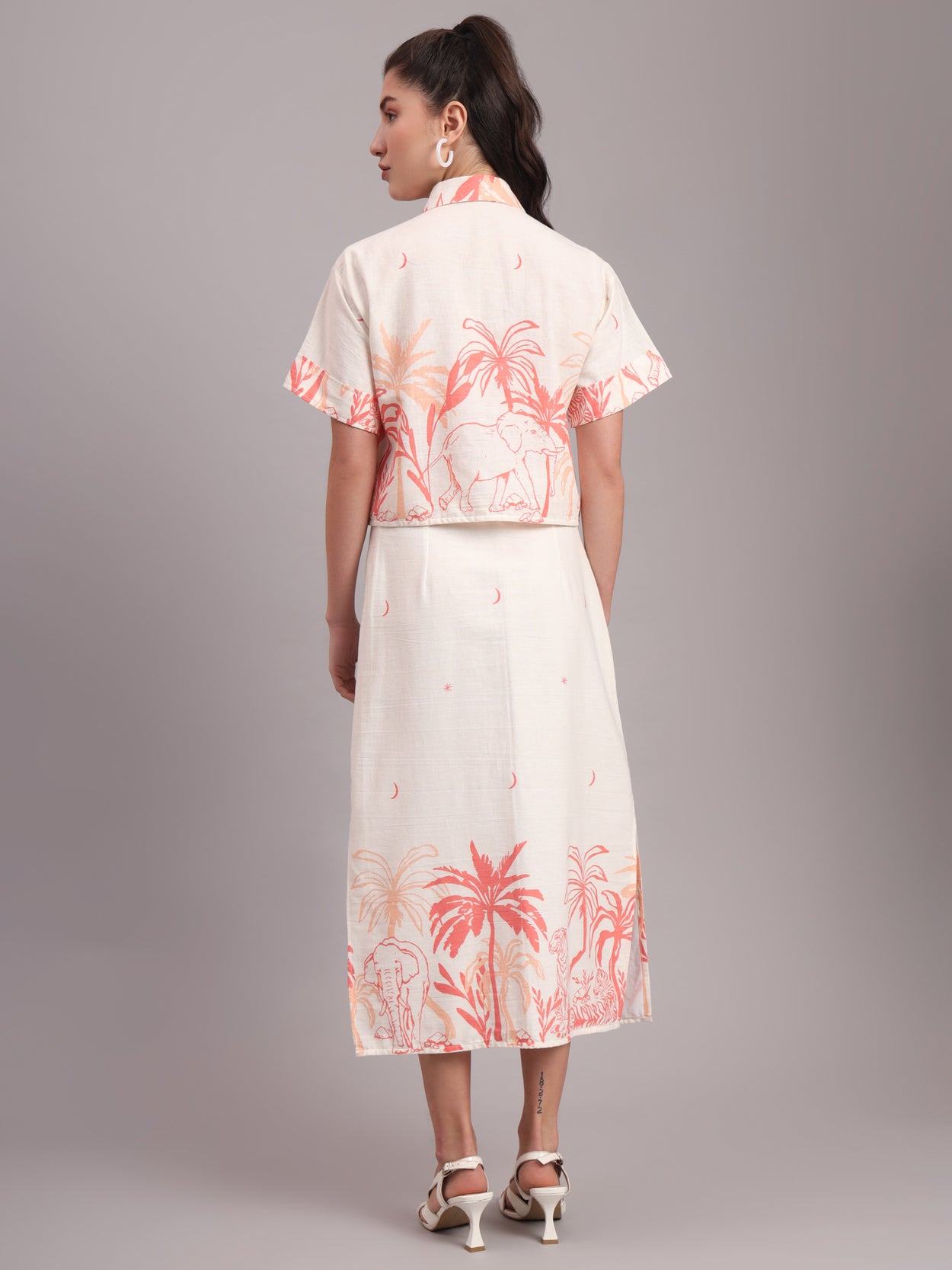 Coral Jungle Skirt Co-ord Set