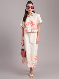 Coral Jungle Skirt Co-ord Set