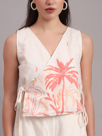 Coral Jungle Wrap Co-ord Set