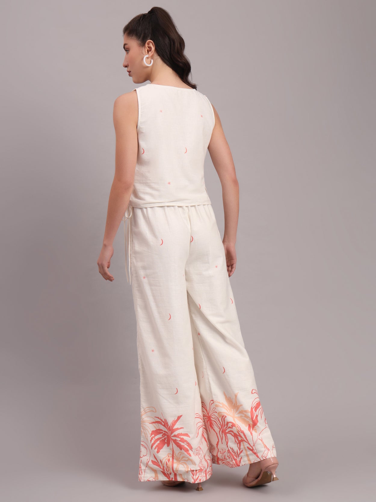 Coral Jungle Wrap Co-ord Set