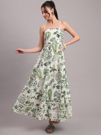 Olive Paisley Ric Rac Maxi dress