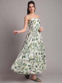 Olive Paisley Ric Rac Maxi dress