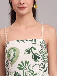 Olive Paisley Ric Rac Maxi dress