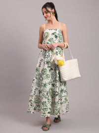 Olive Paisley Ric Rac Maxi dress