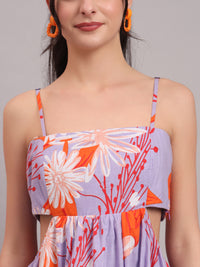 Lavender Bloom Tiered Maxi Dress